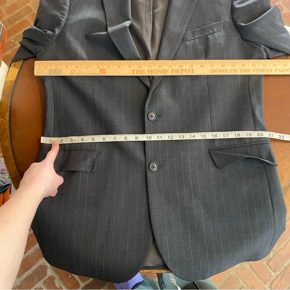 Brooks Brothers 346 Mens Stretch Navy Two Button Wool‎ Blend Sport Coat Size 43L